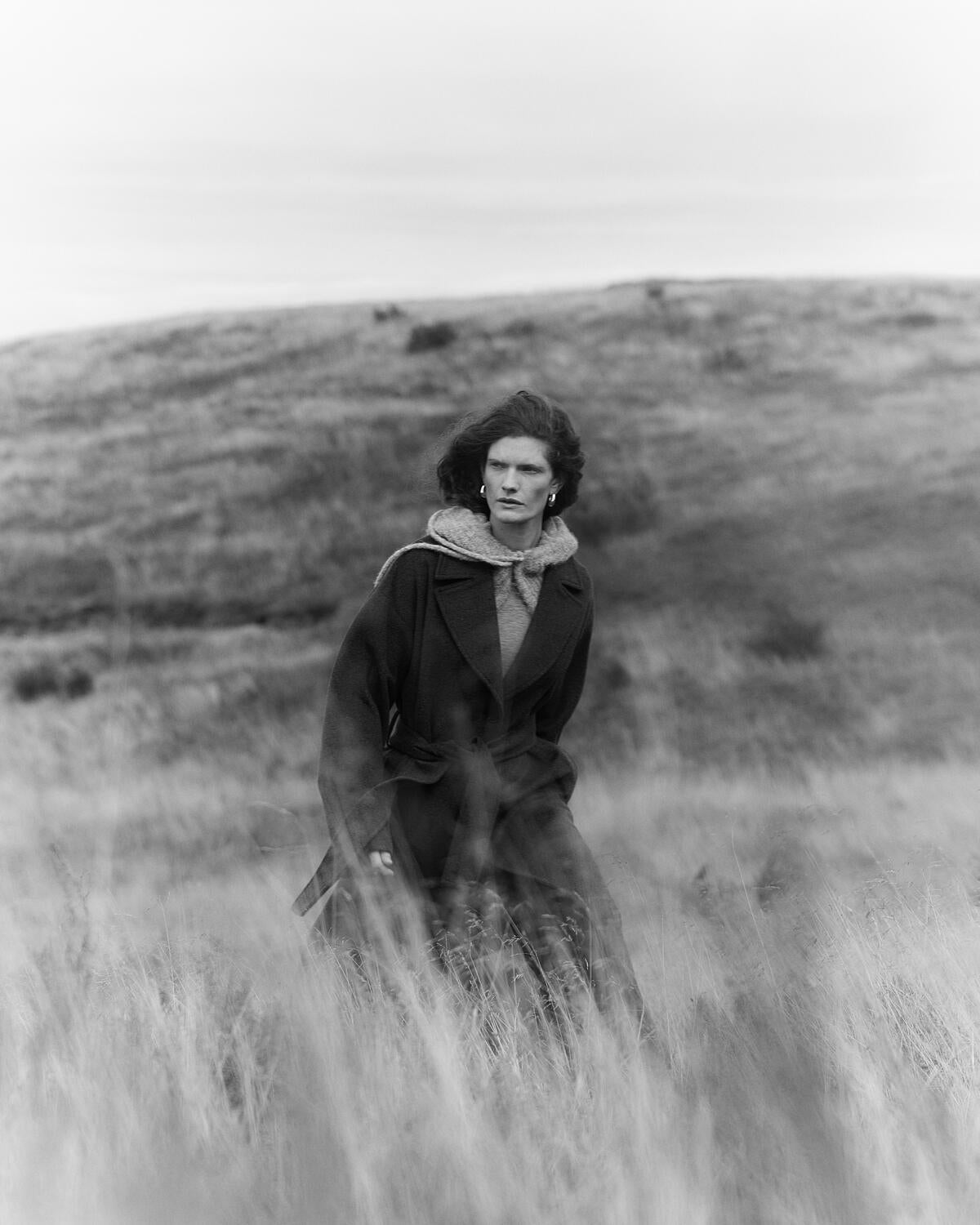 Milu Cable Knit Balaclava - Light Grey Melange